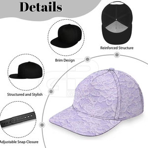 Casquette de baseball élégante en dentelle pour femme, mode décontractée, couvre-chef d'extérieur, ajustement réglable pour l'été, les voyages, la plage et le streetwear - Product Image 2
