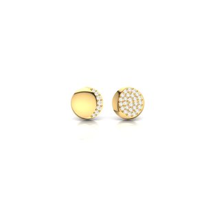 Boucles d'oreilles en argent Sterling 925, pierres précieuses rondes en Zircon brillant, bijoux géométriques à la mode pour femmes, coffret cadeau plaqué or - Product Image 1