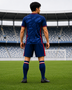Tenue de football personnalisée 2026 : Maillot et short de soccer respirants, anti-humidité, séchage rapide, 100 % polyester, taille élastique - Product Image 3