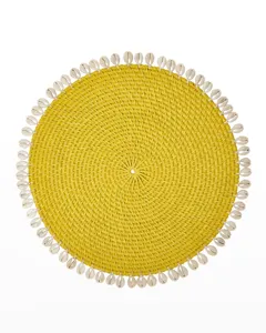 Natural Blue Rattan Charger Plates Decorative Seashell Placemat Woven Wicker <b>Table</b> Mat Heat Resistant <b>Coaster</b> For Home Tableware - Product Image 2