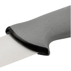 Cuchillos de Cocina para Rebanar con Mango Gris y Hoja Plateada, con Tapa de Extremo Roja y Protector de Dedos, para Cortar Carne y Preparar Alimentos - Product Image 6