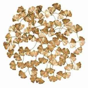 Vertical Metal <b>Wall</b> Art Frame Gold Copper Grey <b>Leaf</b> Plaque Modern Geometric Sculpture Luxury Living Room <b>Decor</b> - Product Image 2