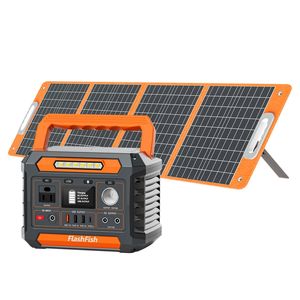 สถานีไฟฟ้าพกพา 300W แผงโซลาร์เซลล์พับได้ 100W แบตเตอรี่ลิเธียมไอออน 230.88Wh พร้อมช่องจ่ายไฟ AC/USB/DC - Product Image 1