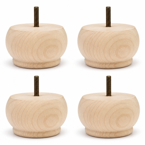 Wood Furniture Legs Round Shape Modern Design Easy Installation for Kitchen Table Use Solid Wood Sofa Leg - Product Image 1