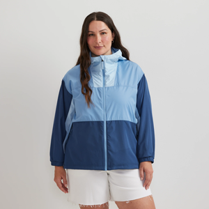 Chaqueta Deportiva con Capucha para Mujer, Diseño Color Block, Cierre de Cremallera, Resistente al Viento, Tejido de Poliéster, para Primavera - Product Image 5