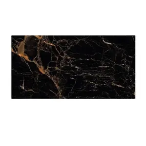 30x60cm High Glossy Polished Porcelain Wall Tiles in Gold Black color