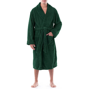Bata de Baño de Terciopelo Grueso y Largo para Hombre, Pijama de Invierno 100% Algodón con Mangas Largas para Mantener el Calor y la Comodidad - Product Image 6