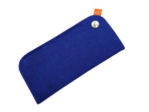 Étui à lunettes en feutre gris de style simple, pochette rectangulaire souple pour lunettes - Product Image 2