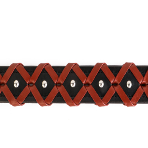 Genuine Leather Dog <b>Collar</b> Black with Tan Braiding Soft Padded Adjustable Handmade Durable Heavy Duty Premium <b>Pet</b> <b>Collar</b> - Product Image 2