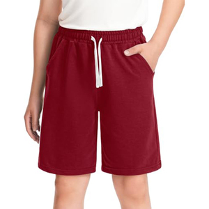 Pantalones Cortos Deportivos de Felpa Francesa de Algodón Color Caqui para Niños, para Uso Diario, Fútbol, Baloncesto, con Bolsillos - Product Image 4