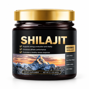 Résine de Shilajit Sauvage 100% Pure Certifiée HACCP 600MG 85 Oligo-éléments Acide Fulvique Qualité Alimentaire Sans Gluten en Bouteille - Product Image 2