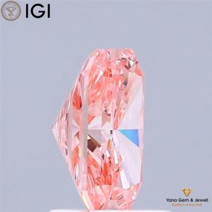 Diamant de laboratoire CVD 1,00 CARAT, taille Radiant, avec certificat IGI, couleur rose vif fantaisie, clarté VS2, pour la création de pendentifs - Product Image 6