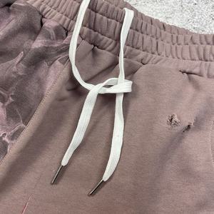 New Arrival Fashionable <b>Men</b>’s Distress Sweat Pants Personalized Printing Soft Breathable Cotton Fabric Streetwear <b>Trousers</b> - Product Image 5