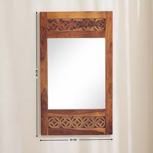 Handcrafted Wooden <b>Wall</b> <b>Mirror</b> Frame Decorative Rustic <b>Wall</b> Mounted <b>Mirror</b> for Living Room Bedroom Entryway - Product Image 2