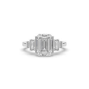 แหวนเพชรทรงเอเมอรัลด์ 3.35 กะรัต เพชรเลี้ยงในห้องปฏิบัติการ ทอง 14K 10K ดีไซน์โดดเด่น ทรงบริลเลียนท์ น้ำหนักเบา แหวนหมั้น จัดจำหน่ายโดยตรงแบบ B2B - Product Image 2