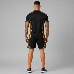 Men Summer <b>Set</b> Premium Cotton Blend Matching Shirt And Shorts Soft Comfortable Breathable Clothing For Summer Vacation Outdoor - Product Image 3