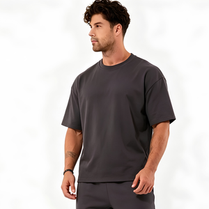 Boxy Fit 100% Cotton T <b>Shirt</b> Streetwear Oversized Cut Drop Shoulder Heavyweight Soft Breathable Quick Dry Unisex Bulk Custom OEM - Product Image 3