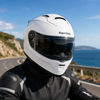 Casque de moto intégral léger à libération rapide Premium DOT Superfasty A02, nouveau modèle ABS, toutes saisons, réglable
