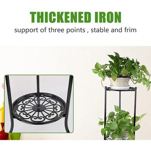 Support de pot de fleurs en métal à plusieurs niveaux, étagère de présentation de fleurs pour la décoration intérieure et extérieure du jardin - Product Image 6
