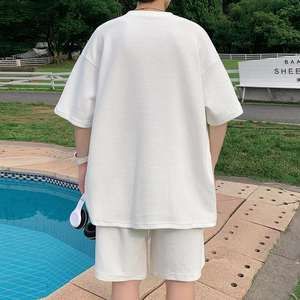 Conjunto de Verano para Hombre de Algodón y Lino Transpirable, Camisa y Pantalones Cortos, Dos Piezas - Product Image 5