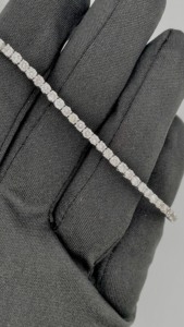 Pulsera de tenis de oro auténtico de 10 quilates con diamantes CVD certificados de laboratorio de 3.75 quilates, joyería nupcial de lujo - Product Image 6