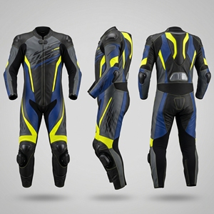 Traje de Motociclismo Profesional de Cuero Vacuno con Protección CE, Unisex, Transpirable, Personalizable, para Todas las Estaciones, de una Pieza, para Seguridad en la Pista - Product Image 1