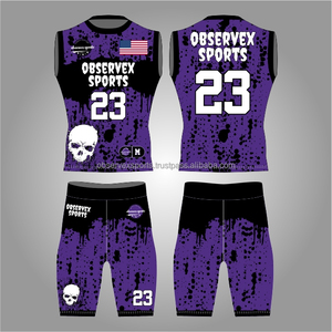 7v7 Uniform <b>Compression</b> Fit 7on7 Custom Made High Quality Flag Football Uniforms Breathable Sublimated 7 on 7 Jerseys - Product Image 1
