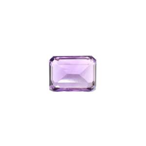 Loose Amethyst Gemstone 9 Carat Faceted Heart & Emerald Cut for Fine Jewelry - Product Image 2