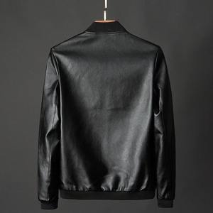 Vestes pour hommes sur mesure, vente en gros, veste en cuir PU élégante pour hommes, tendance, respirante, veste décontractée pour hommes - Product Image 6