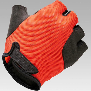 Guantes Deportivos Profesionales Unisex de Medio Dedo, Rojos y Negros, de Malla y Cuero PU, con Correa Ajustable para la Muñeca, para Gimnasio, Levantamiento de Pesas y Ciclismo - Product Image 2