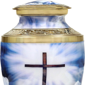 Urnes funéraires en laiton pour adultes, urnes artisanales pour cendres d'hommes et de femmes, urnes décoratives, urnes funéraires - Product Image 3