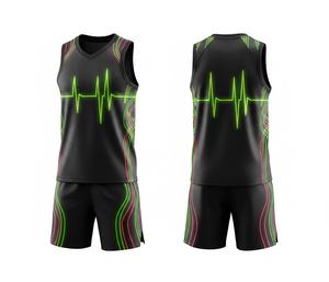 Tenue de basketball personnalisée OEM, sublimation intégrale, maillot et short de sport pour hommes, femmes et jeunes. - Product Image 2
