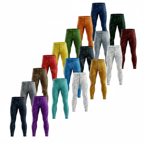 Breathable Stretch Wear Workout Yoga Men Compression Running Leggings Custom Quick Dry Gym Tights Sports Fitness Training Pants - Product Image 1