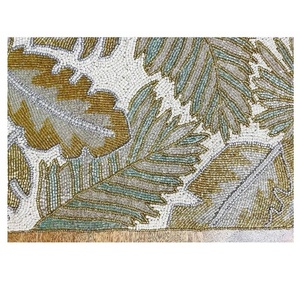 High Quality Handmade Modern Leaf Glass Beaded Durable Lightweight Decorative <b>Table</b> <b>Runner</b> Dining Wedding Everyday Use - Product Image 2