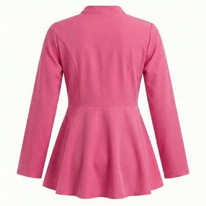 Blouse médicale élégante pour femme, à fermeture éclair, uniforme de travail, avec logo personnalisé, manteau d'infirmière, vestes de soins professionnels, vente en gros - Product Image 3