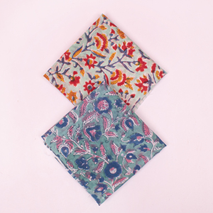 Sustainable <b>Square</b> <b>Scarf</b> Neckerchief Hand Block Bandana For Summer Styling Cotton Eco-Friendly Multi Color Unisex Accessories - Product Image 4