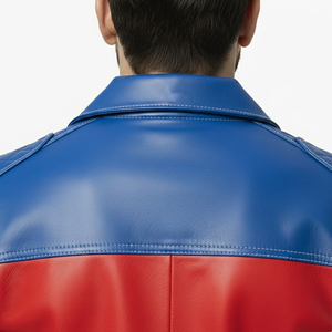 <b>Men</b> Leather <b>Jacket</b> Racer Style Outdoor Wear Smooth Zipper <b>Lightweight</b> Comfortable Fit <b>Jacket</b> OEM Wholesale <b>Men</b> Leather <b>Jacket</b> - Product Image 5