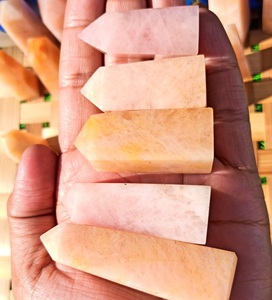 Natural <b>Pink</b> Morganite Obelisk Crystal Tower Handmade Feng Shui <b>Healing</b> Stone for Reiki Meditation Energy Decor Wholesale - Product Image 3