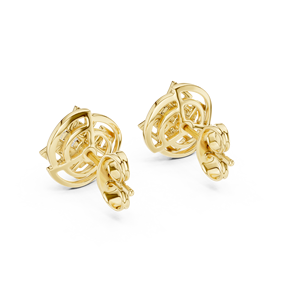 ต่างหูเพชรทรงวินเทจแบบฉลุลาย ประดับเพชรแล็บโกรว์ ตัวเรือนทองคำขาว 18 กะรัต เหมาะสำหรับงานหมั้น งานแต่งงาน งานเลี้ยง ของขวัญวันวาเลนไทน์ หรือใช้ในชีวิตประจำวัน - Product Image 3