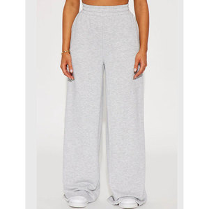 New Quality Custom Made <b>Women's</b> Regular Fit <b>Flare</b> Pants <b>Joggers</b> Sweatpants 100% Cotton Fleece Eco-Friendly Breathable Drawstring - Product Image 5