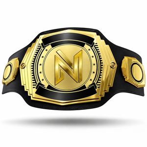 เข็มขัดแชมป์ MMA แบบกำหนดเองได้อย่างเต็มที่ สายหนังแท้สั่งทำพิเศษ รางวัลถ้วยรางวัลกีฬาสำหรับการแข่งขัน - Product Image 4