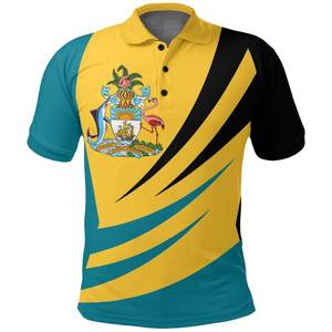 เสื้อโปโลชายไซส์ใหญ่ พิมพ์ลายตราแผ่นดินบาฮามาส แขนสั้น สไตล์ลำลอง ผ้าถัก โพลีเอสเตอร์ 100% พิมพ์ลายแบบซับลิเมชั่น - Product Image 4