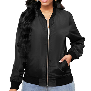Chaqueta Acolchada Tipo Bomber para Mujer, con Cuello Alto y Cierre, Mangas Largas, Diseño de Alta Calidad - Product Image 1