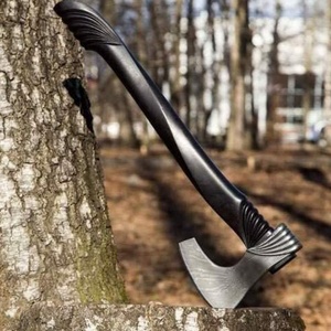 Custom Handmade Industrial Builder's Hatchet <b>Axe</b> Head Damascus Steel Blade 18 Inch Overall Length 3Lb Weight <b>Wood</b> Handle ODM DIY - Product Image 4