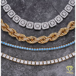 925 Sterling Silver Moissanite Diamond Cuban Link <b>Chain</b> Premium <b>Iced</b> <b>Out</b> Necklace Luxury Hip Hop Jewelry For Men - Product Image 5