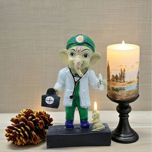 Statuette artisanale de Ganesha, figurine créative en argile, statue d'art pour la décoration de la maison, décoration de bureau, cadeau spirituel, objet décoratif. - Product Image 5