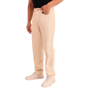 Jeans en denim coupe droite pour homme, lavage classique, coton lourd, confort sur mesure, streetwear décontracté, OEM ODM - Product Image 5