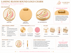 Breloques vintage en laiton avec placage or 1 micron, diamètre 12 mm, épaisseur 1,5 mm, émail rose, double boucle supérieure (chaque lot de 50) - Product Image 4