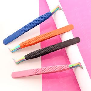 Pince à épiler professionnelle d'extension de cils en acier inoxydable de haute qualité outil de beauté de Volume pointu personnalisé - Product Image 2