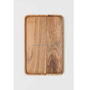 Bandeja Rectangular de Madera Estilo Moderno Royal Mango, Borde Profundo, Hecha a Mano, Pulida, Ecológica y Duradera para Desayuno y Bebidas - Product Image 3